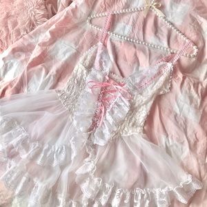 Vintage lingerie lace top,cami,babydoll